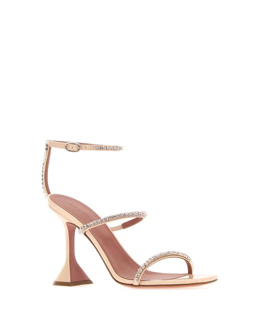 AMINA MUADDI White Skin Leather Gilda Sandals