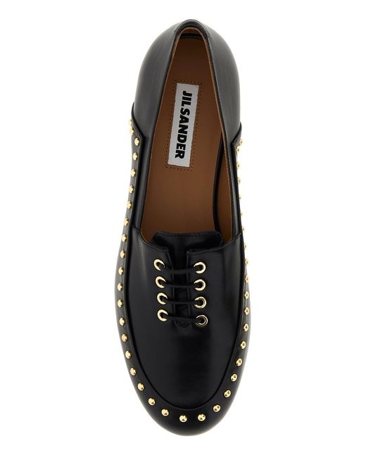 Jil Sander Black Leather Elyss Ballerinas