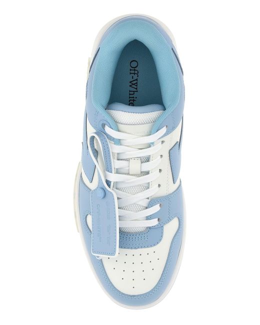 Off-White c/o Virgil Abloh Blue Two-tone Leather Out Of Office Sneakers