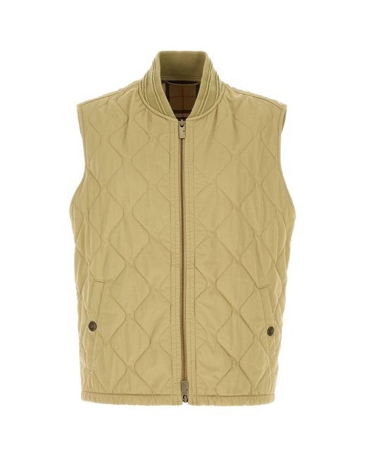 Burberry Metallic Cotton Sleeveless Jacket for men