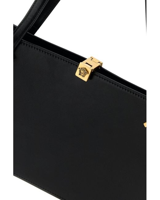Versace Black Leather Shoulder Bag