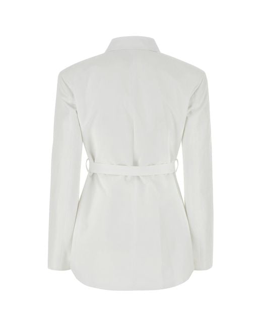 Valentino Garavani White Poplin Overcoat