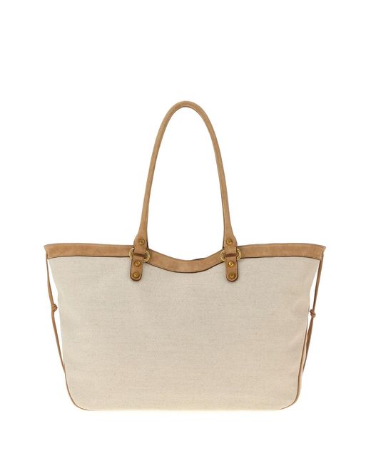 Balenciaga Natural Sand Canvas Le City Shopping Bag