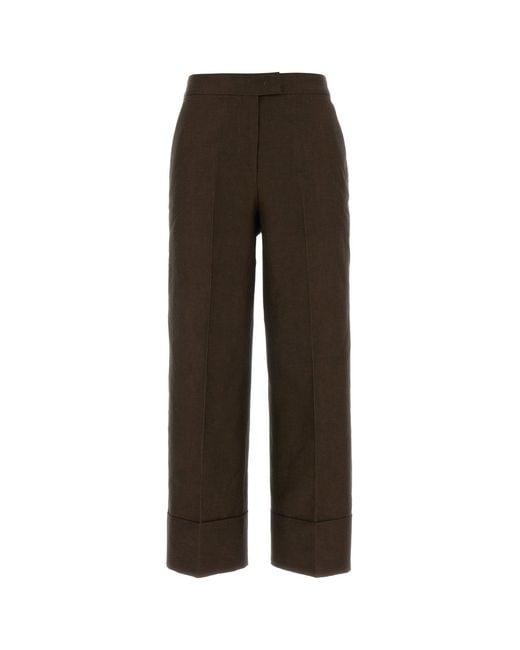 PT Torino Black Chocolate Cotton Blend Colette Palazzo Pant