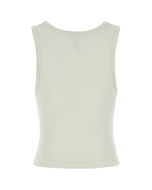 Canotta in cotone stretch gesso di Entire studios in White