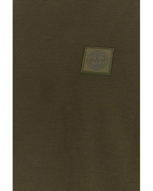 Stone Island Green Cotton T-Shirt for men