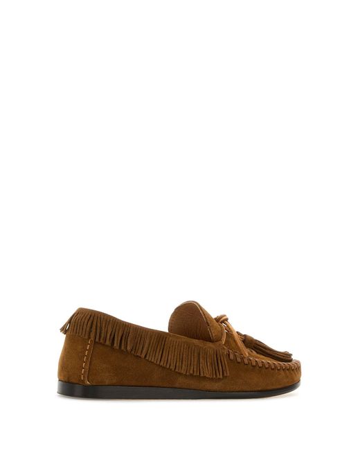 Mocassini Fitza in pelle scamosciata cammello di Isabel Marant in Brown