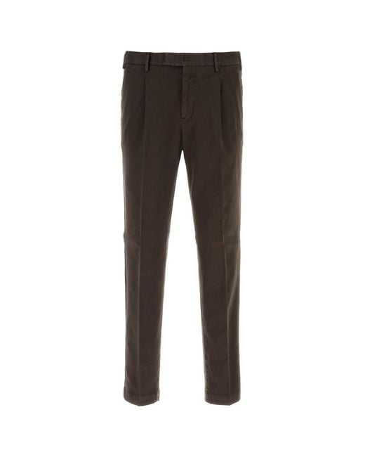 PT Torino Black Brown Stretch Cotton Pant for men