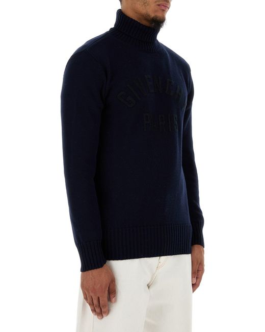 Givenchy Blue Cotton Sweater for men