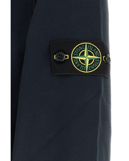 Stone Island Blue Midnight Cotton Sweatshirt for men