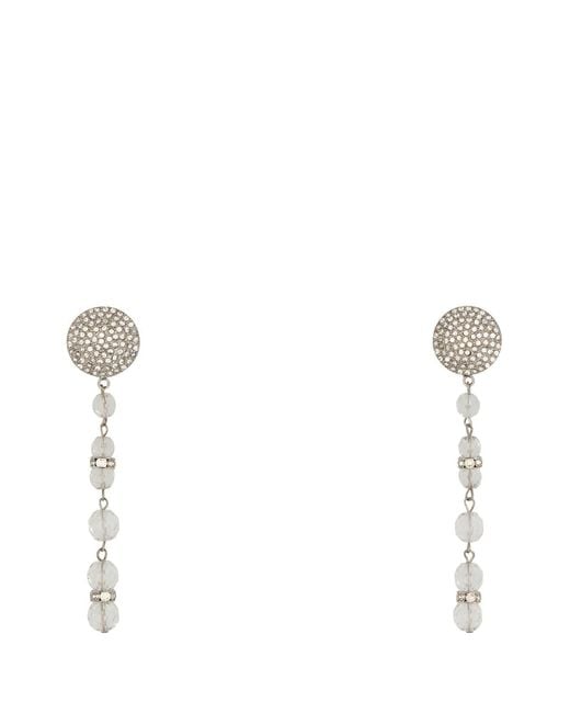 Alessandra Rich Multicolor Embellished Metal Earrings
