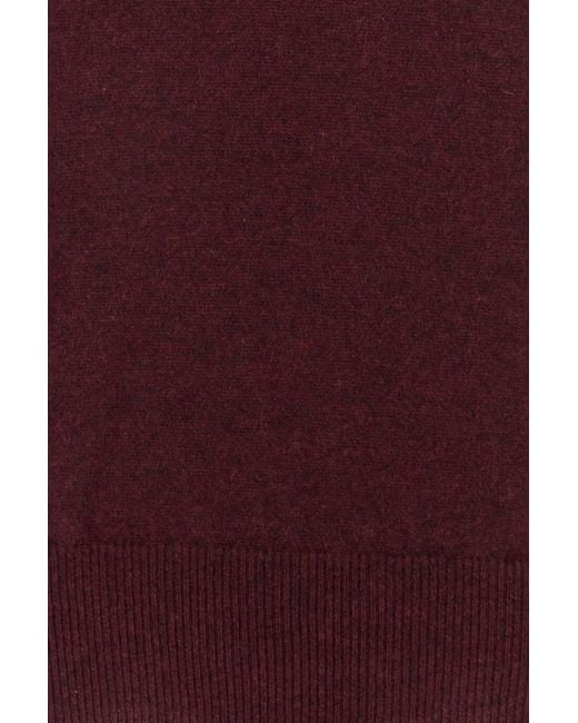 Brunello Cucinelli Purple Melange Burgundy Cashmere Sweater for men