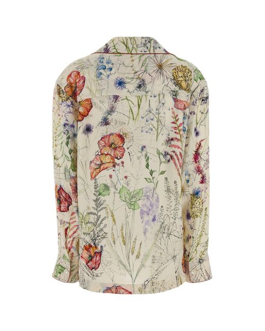 McQueen Multicolor Printed Crepe Shirt
