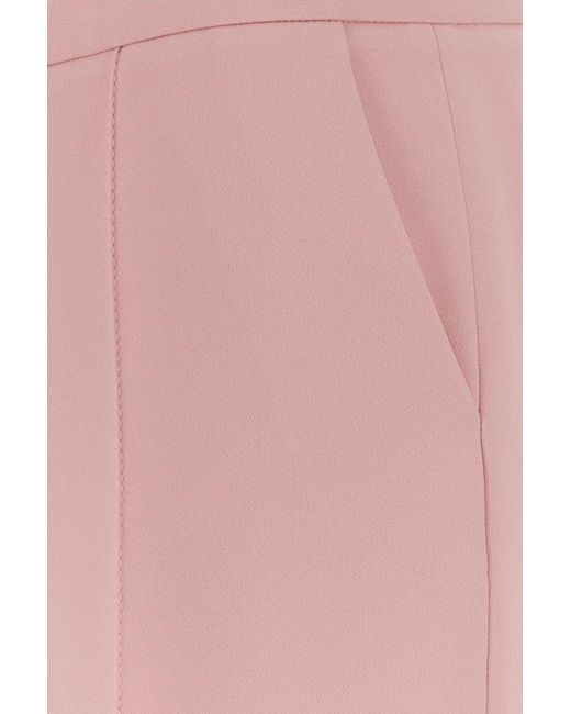 Alberta Ferretti Pink Crepe Pant