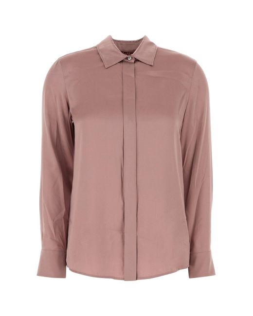 Camicia Baden in raso stretch rosa di Max Mara in Pink
