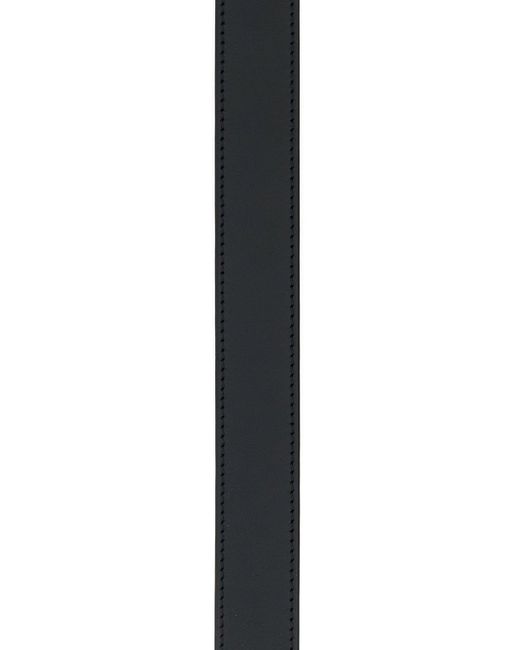 Cintura reversibile in pelle nera di Loewe in White