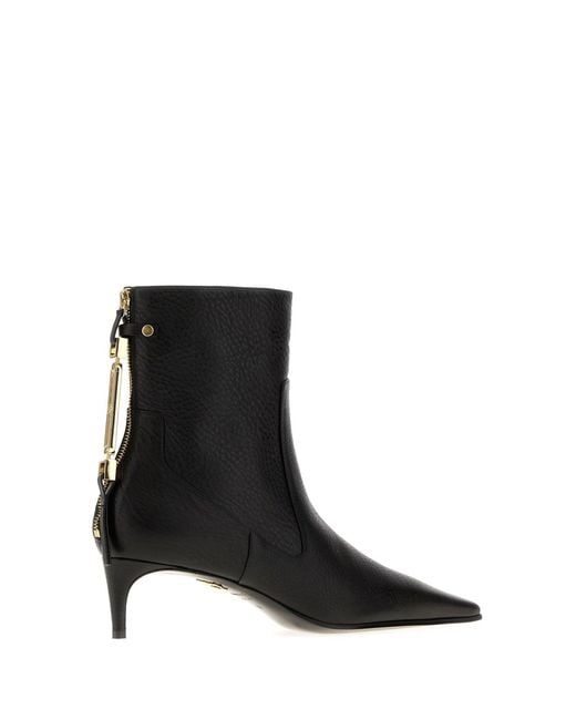 DSquared² Black Leather Ankle Boots