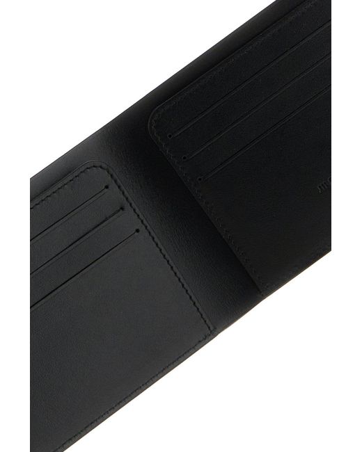Jil Sander Black Leather Wallet for men