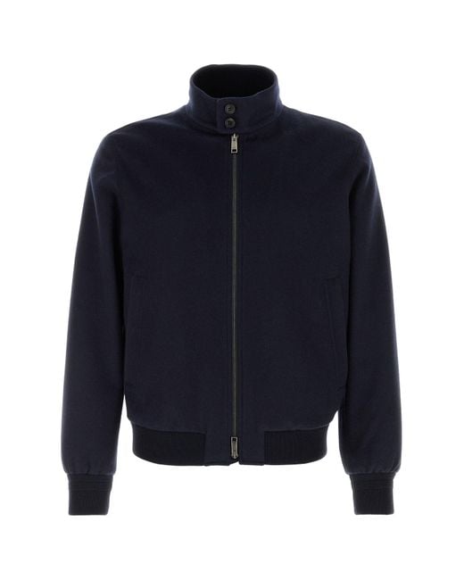Zegna Dark Blue Cashmere Jacket for men