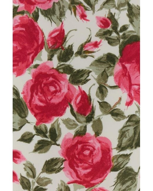 Chloé Red Printed Poplin Blouse