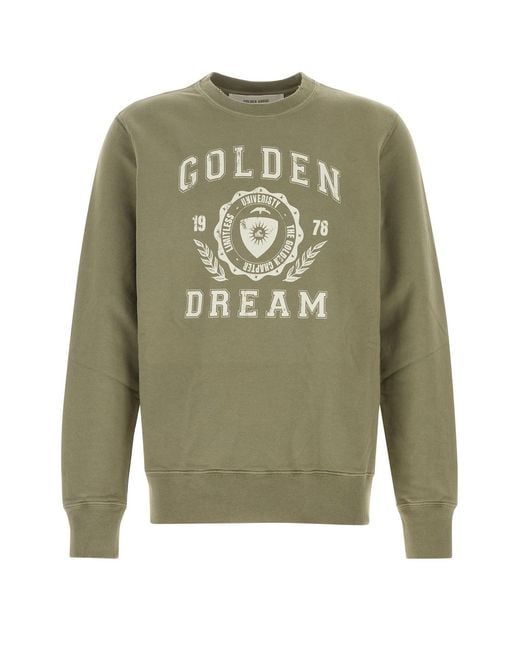 Golden Goose Deluxe Brand Green Deluxe Brand Army Cotton Sweatshirt for men