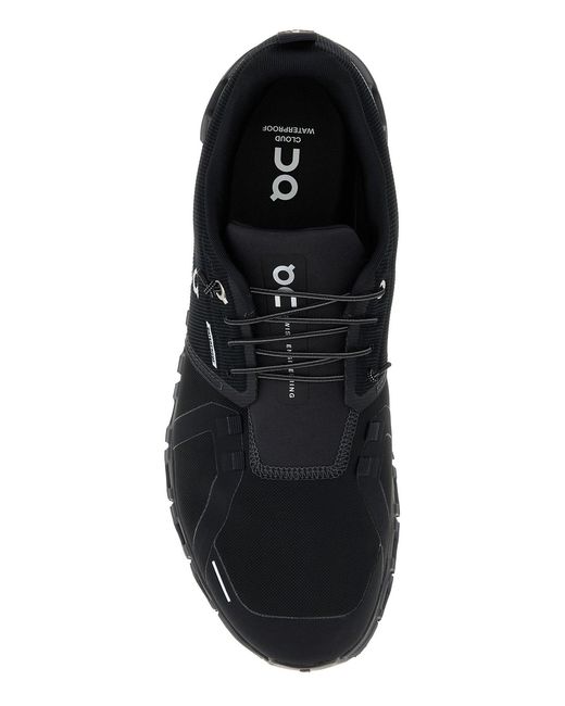 On Shoes Black Fabric Cloud 6 Wp Sneakers for men