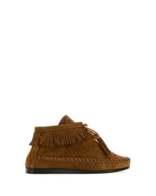Scarpe stringate Felsa in pelle scamosciata cammello di Isabel Marant in Brown