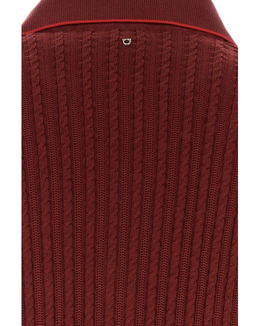 Ferragamo Red Salvatore Cotton Blend Sweater for men