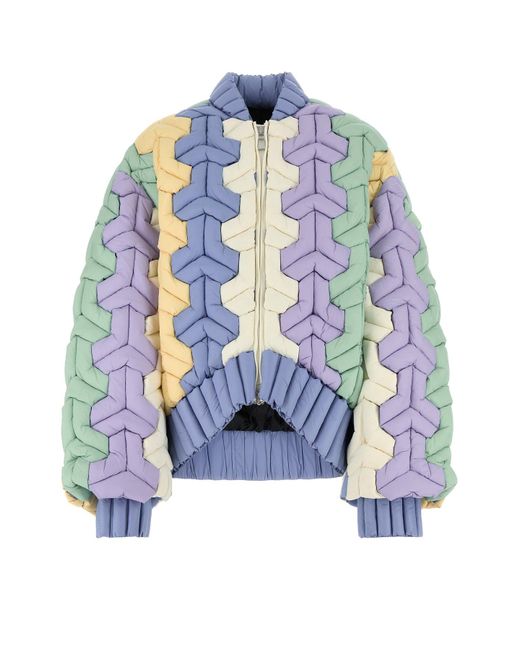 RAXXY Blue Multicolor Nylon Oversize Down Jacket