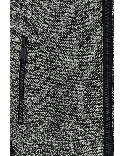 MICHAEL Michael Kors Gray Two-tone Tweed Bomber Jacket