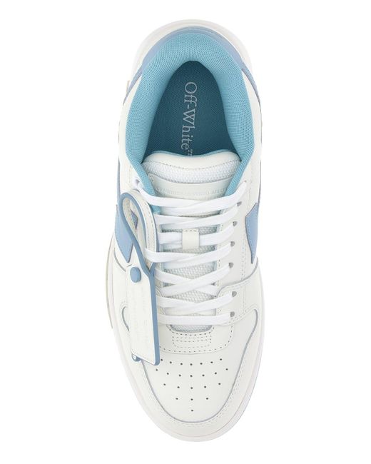 Off-White c/o Virgil Abloh Blue White Leather Out Of Office Sneakers