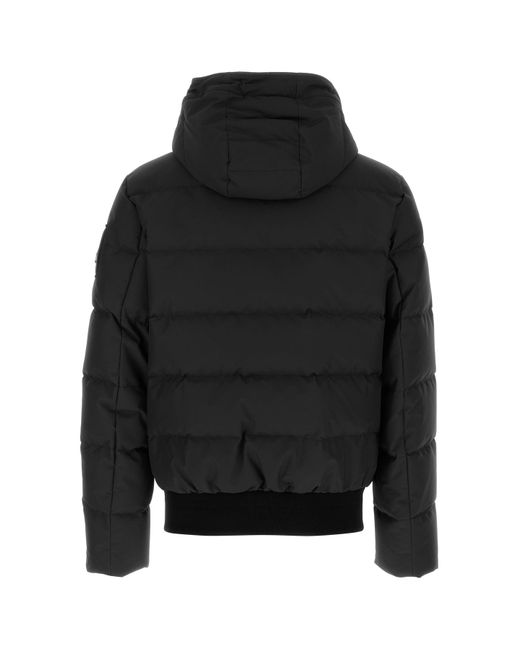 Moose Knuckles Black Polyester Cloud Bomber Down Jacket for men