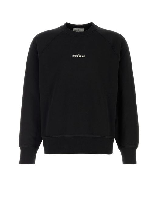 Stone Island Black Cotton Sweatshirt for men