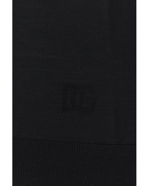 Dolce & Gabbana Black Wool Sweater for men