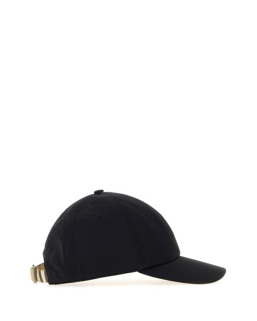 Burberry Black Nylon Baseball Cap