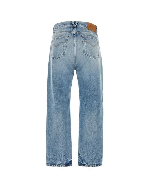 Versace Blue Straight Jeans for men
