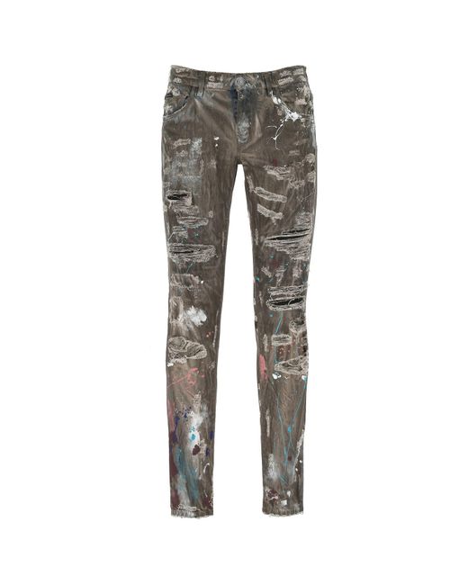 Dolce & Gabbana Multicolor Denim Jeans for men