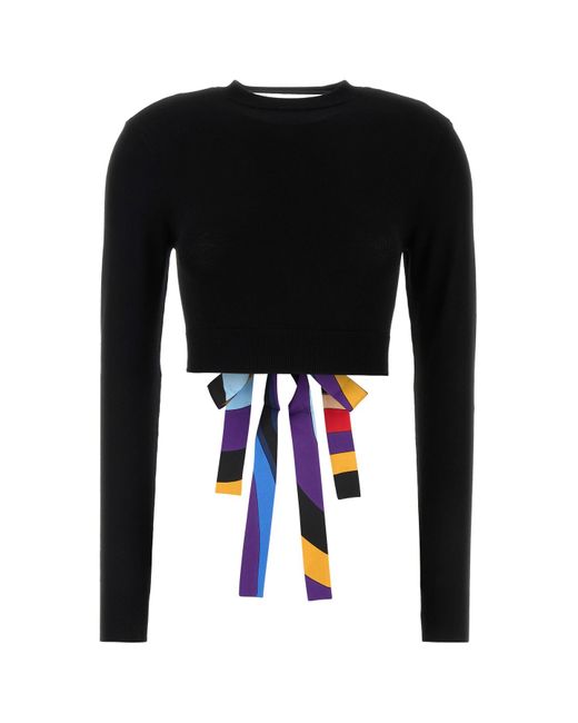 Emilio Pucci Black Top Long Sleeve