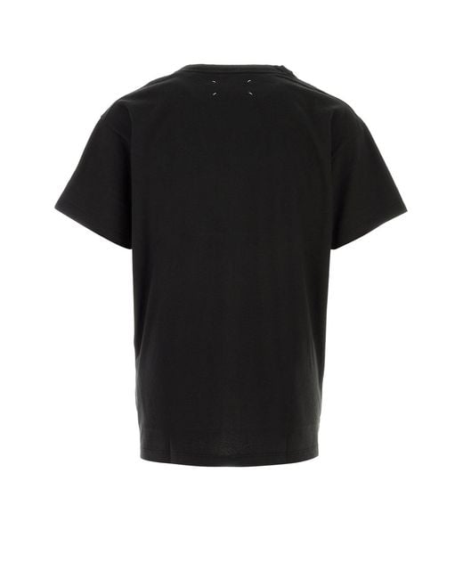 Maison Margiela Black Crew Neck T-Shirt for men