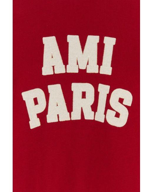 AMI Red Cotton T-shirt for men