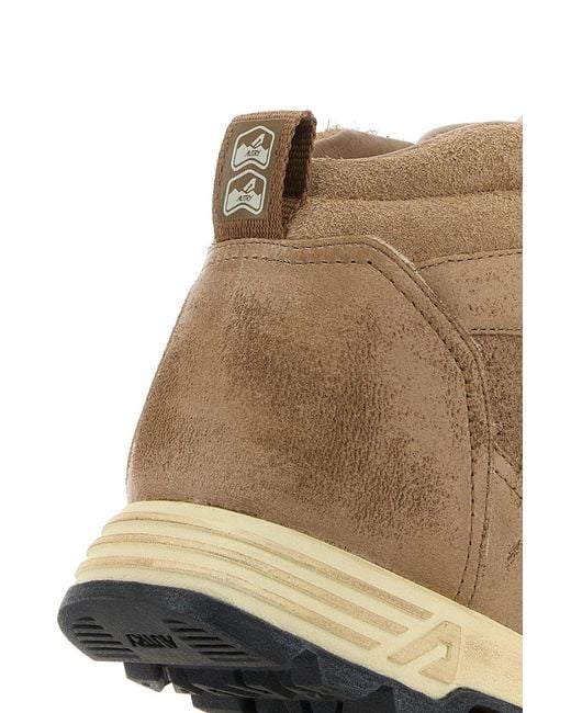 Autry Brown Beige Suede Malga Ankle Boots for men