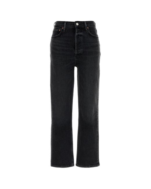 Agolde Black Stretch Denim Jeans