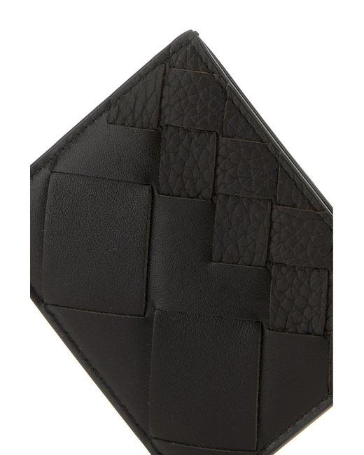 Portacarte Intrecciato in pelle testa di moro di Bottega Veneta in Black da Uomo
