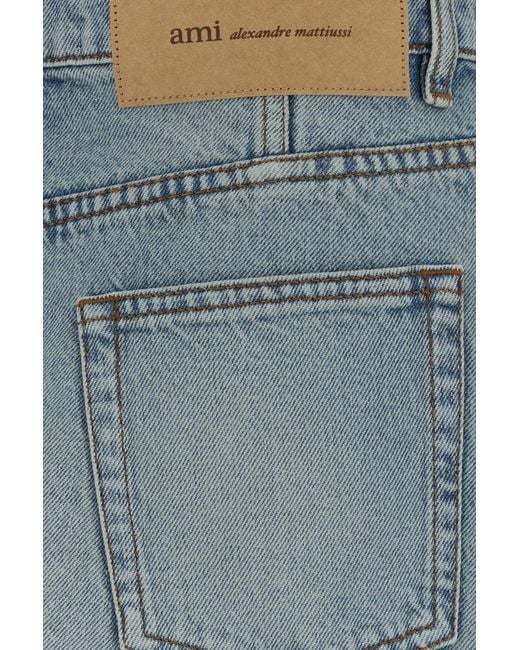 AMI Blue Denim Mini Skirt