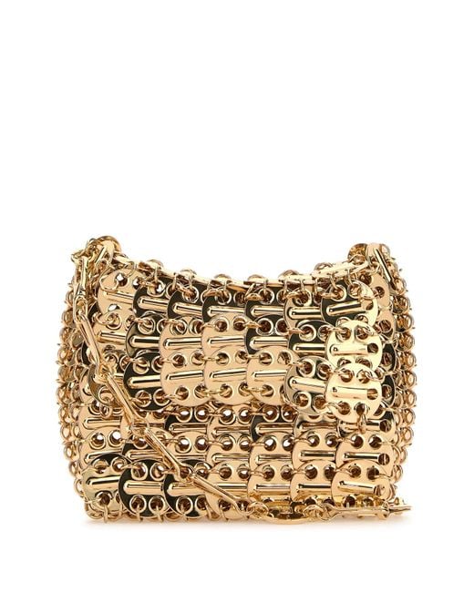 Rabanne Natural Gold Chain Mail Shoulder Bag