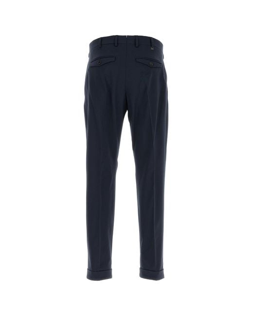 PT Torino Blue Navy Stretch Wool Pant for men