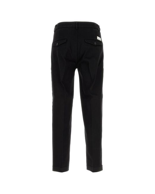 Pantalone in misto cotone stretch nero di Nine:inthe:morning in Black da Uomo