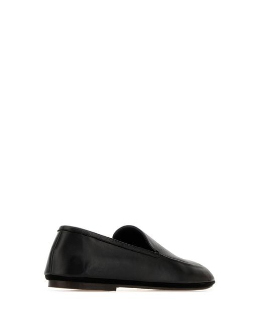Lemaire Black Leather Loafers for men