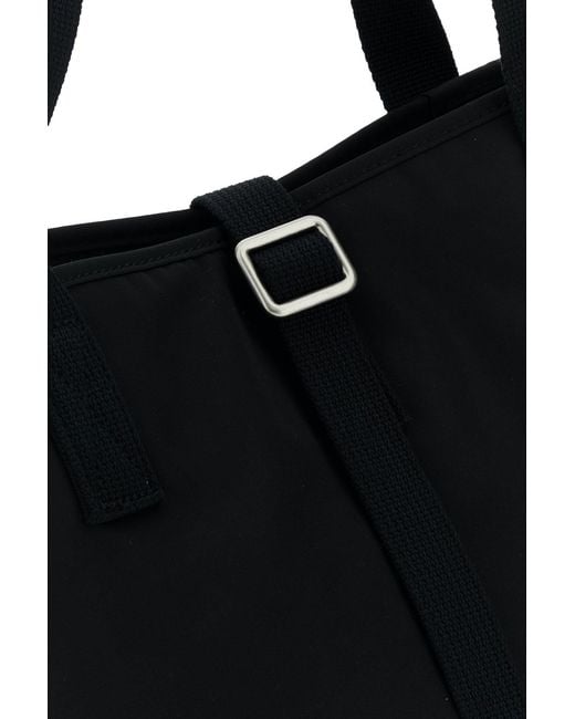 A.P.C. Black Canvas Cabas Archive Shopping Bag for men