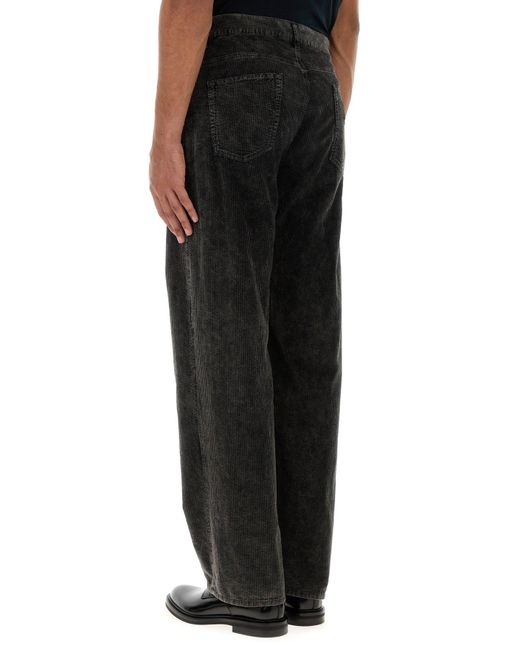 Dolce & Gabbana Black Stretch Corduroy Pants for men